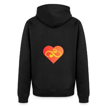 Chien Amour Chien Chiens - Veste à capuche bio Premium Unisexe - noir - Dos - Nico (187cm)