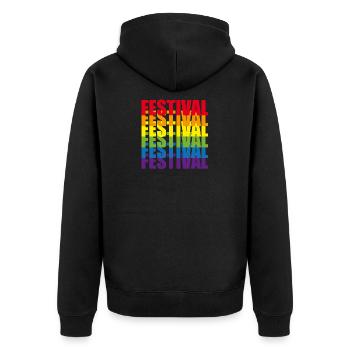 Festival Gay - Veste à capuche bio Premium Unisexe - noir - Dos - Nico (187cm)