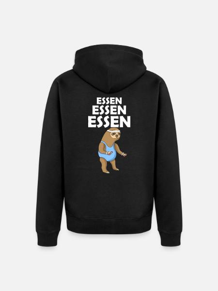 Essen Essen Essen - Unisex Premium Bio Zip Hoodie - Schwarz