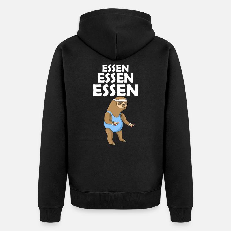 Essen Essen Essen - Unisex Premium Bio Zip Hoodie - Schwarz