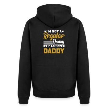 I'm not a regular daddy I'm a cool daddy - Veste à capuche bio Premium Unisexe - noir - Dos - Nico (187cm)