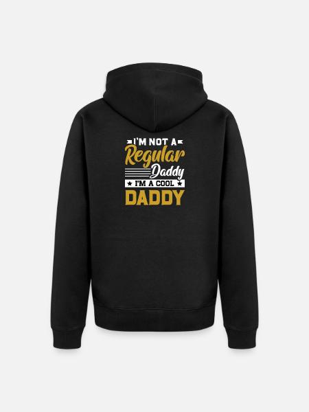Jeg er ikke en almindelig far, jeg er en sej far - Premium økologisk unisex-hættejakke - sort