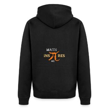 Mathe inspiriert mich März 14 Pi Day 2023 Mathe-Liebhaber - Unisex Premium Bio Zip Hoodie - Schwarz - Hinten - Nico (187cm)