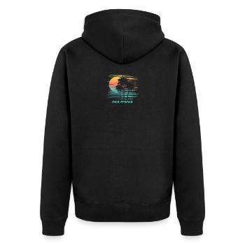 Nice France Stylish Souvenir Vacation - Unisex Premium Organic Zip Hoodie - black - Back - Nico (187cm)