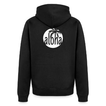 Aloha ! Palme Hawaii - Veste à capuche bio Premium Unisexe - noir - Dos - Nico (187cm)