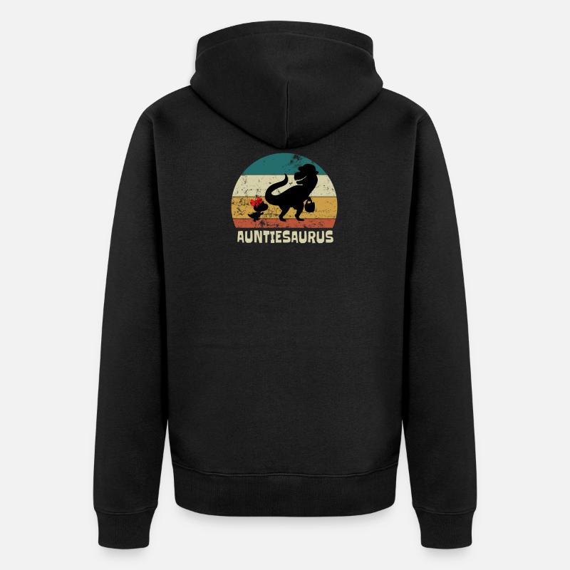 Auntiesaurus - Veste à capuche bio Premium Unisexe - noir