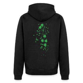 St.Patricks Day, Irlande, Irlande, Klee,Stars - Veste à capuche bio Premium Unisexe - noir - Dos - Nico (187cm)