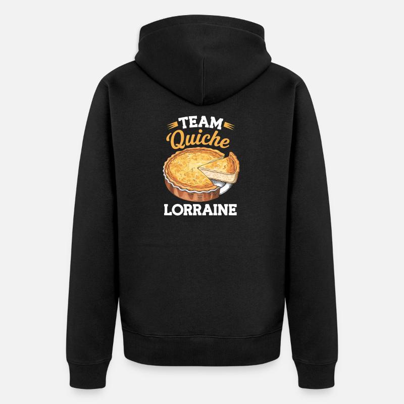 Team quiche lorraine - Veste à capuche bio Premium Unisexe - noir
