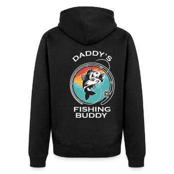 Pêcher Pêcheur Canne à pêche - Veste à capuche bio Premium Unisexe - noir - Dos - Nico (187cm)