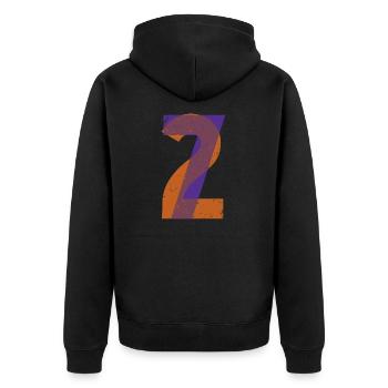 72 Chemises noires - Veste à capuche bio Premium Unisexe - noir - Dos - Nico (187cm)