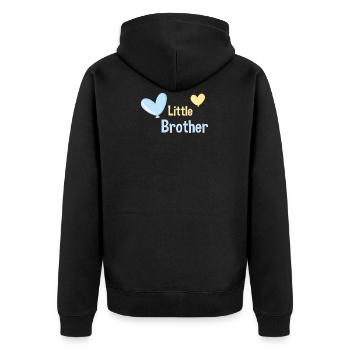 Little Brother - petit frère - Cadeau - Veste à capuche bio Premium Unisexe - noir - Dos - Nico (187cm)