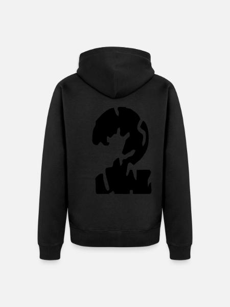 2 Number jersey - Unisex Premium Organic Zip Hoodie - black