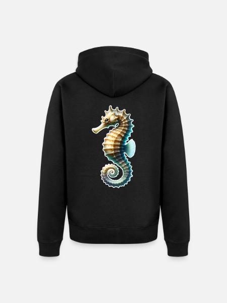 Hippocampe - Veste à capuche bio Premium Unisexe - noir