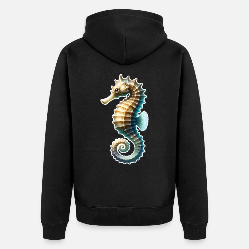 Hippocampe - Veste à capuche bio Premium Unisexe - noir