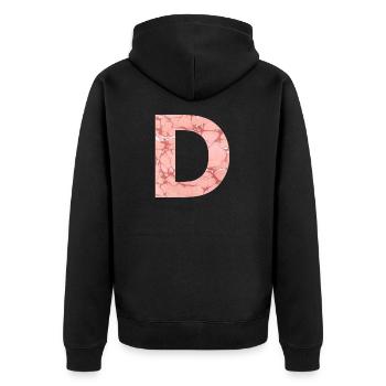 d 225 - Unisex Premium Bio Zip Hoodie - Schwarz - Hinten - Nico (187cm)