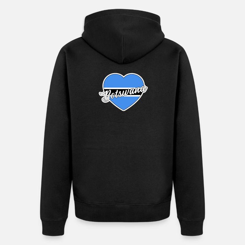 Botswana - Unisex Premium Bio Zip Hoodie - Schwarz