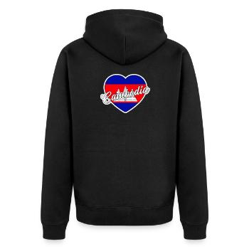 Cambodge - Veste à capuche bio Premium Unisexe - noir - Dos - Nico (187cm)