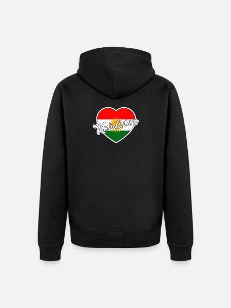 Kurdistan - Unisex Premium Organic Zip Hoodie - black