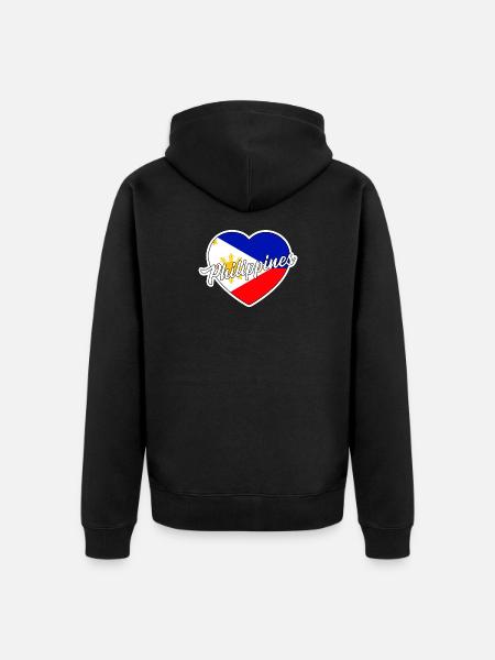 Philippines - Unisex Premium Organic Zip Hoodie - black