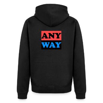 Anyway - Veste à capuche bio Premium Unisexe - noir - Dos - Nico (187cm)
