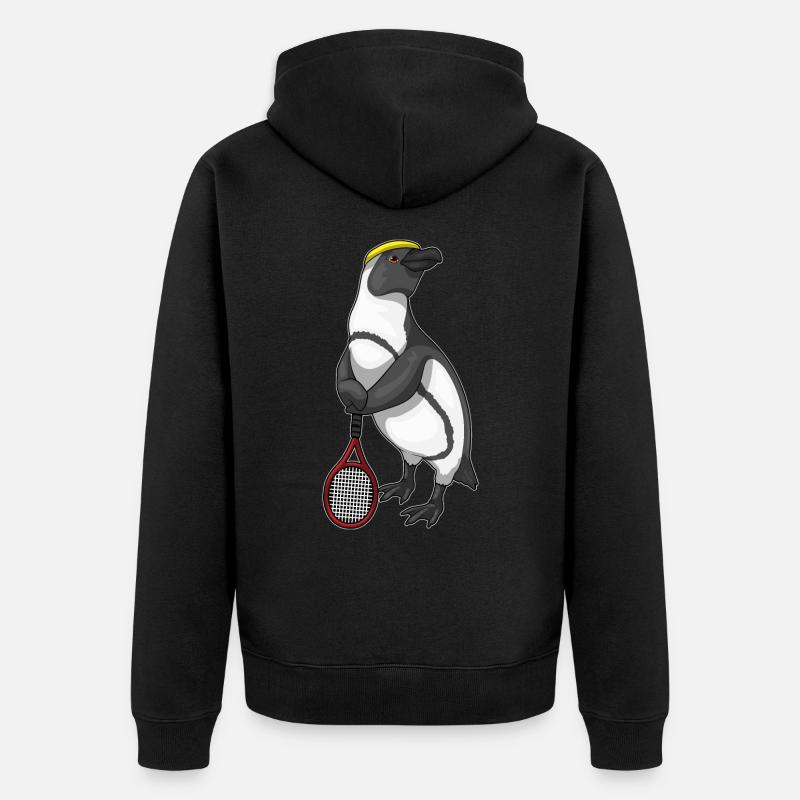 Raquette de tennis Penguin - Veste à capuche bio Premium Unisexe - noir