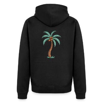 Île Palm - Veste à capuche bio Premium Unisexe - noir - Dos - Nico (187cm)