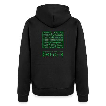 matrice m - Veste à capuche bio Premium Unisexe - noir - Dos - Nico (187cm)