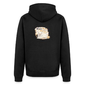 Cœur de maman perse de chat - Veste à capuche bio Premium Unisexe - noir - Dos - Nico (187cm)