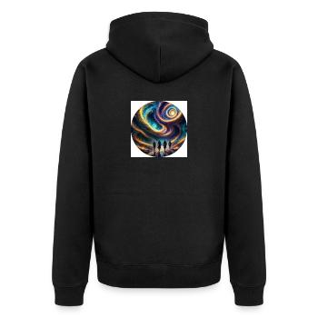 Aliens - Unisex Premium Bio Zip Hoodie - Schwarz - Hinten - Nico (187cm)