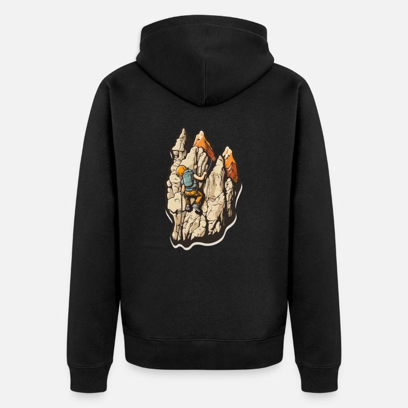 Performance de pointe: Escalade - Veste à capuche bio Premium Unisexe - noir