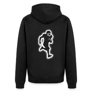 Joueurs de football américain Garçons Football masculin - Veste à capuche bio Premium Unisexe - noir - Dos - Nico (187cm)