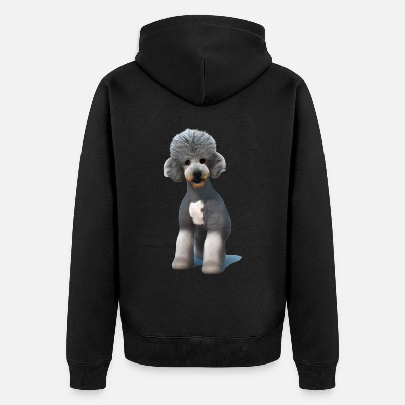 Bedlington Terrier - Veste à capuche bio Premium Unisexe - noir