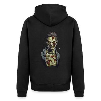 Minuit Zombie Horreur Halloween Movie Night - Veste à capuche bio Premium Unisexe - noir - Dos - Nico (187cm)