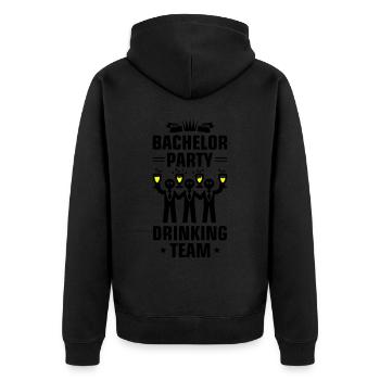 Enterrement de vie de garçon Équipe de beuverie Jga - Veste à capuche bio Premium Unisexe - noir - Dos - Nico (187cm)