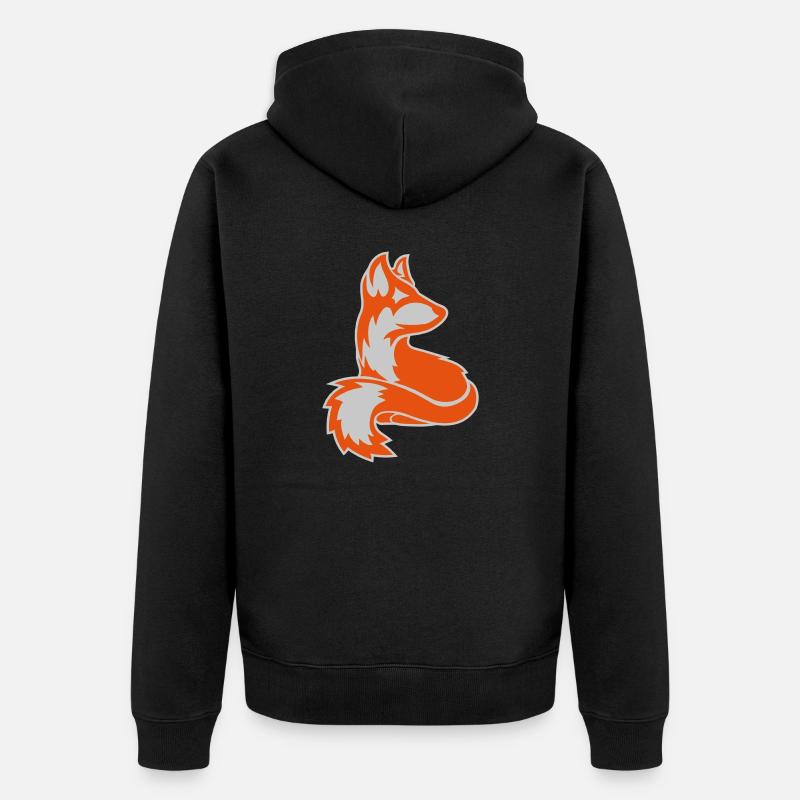Illustration Fuchs Logo - Veste à capuche bio Premium Unisexe - noir