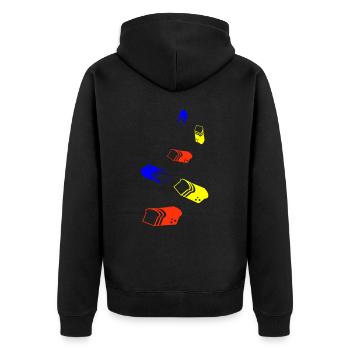 Bread icon symbol - Unisex Premium Organic Zip Hoodie - black - Back - Nico (187cm)