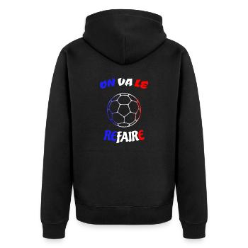 Supporters français - Veste à capuche bio Premium Unisexe - noir - Dos - Nico (187cm)