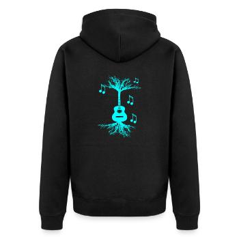 Blue Guitar tree gift ideas Halloween gifts - Unisex Premium Organic Zip Hoodie - black - Back - Nico (187cm)