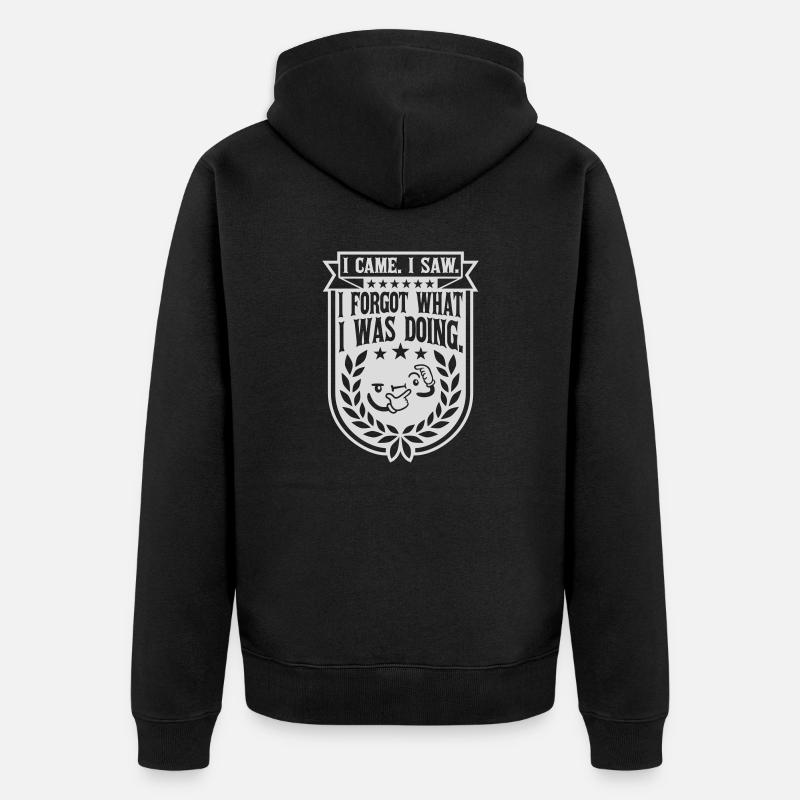 Je suis venu voir oublier - Veste à capuche bio Premium Unisexe - noir