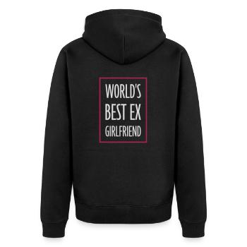 La meilleure ex petite amie du monde - Veste à capuche bio Premium Unisexe - noir - Dos - Nico (187cm)