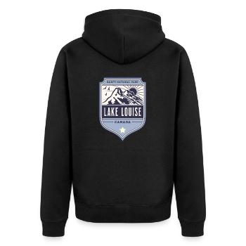 Lake Louise Canada Banff National Park - Unisex Premium Organic Zip Hoodie - black - Back - Nico (187cm)