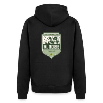 Val Thorens France Trois Vallées Ski - Veste à capuche bio Premium Unisexe - noir - Dos - Nico (187cm)