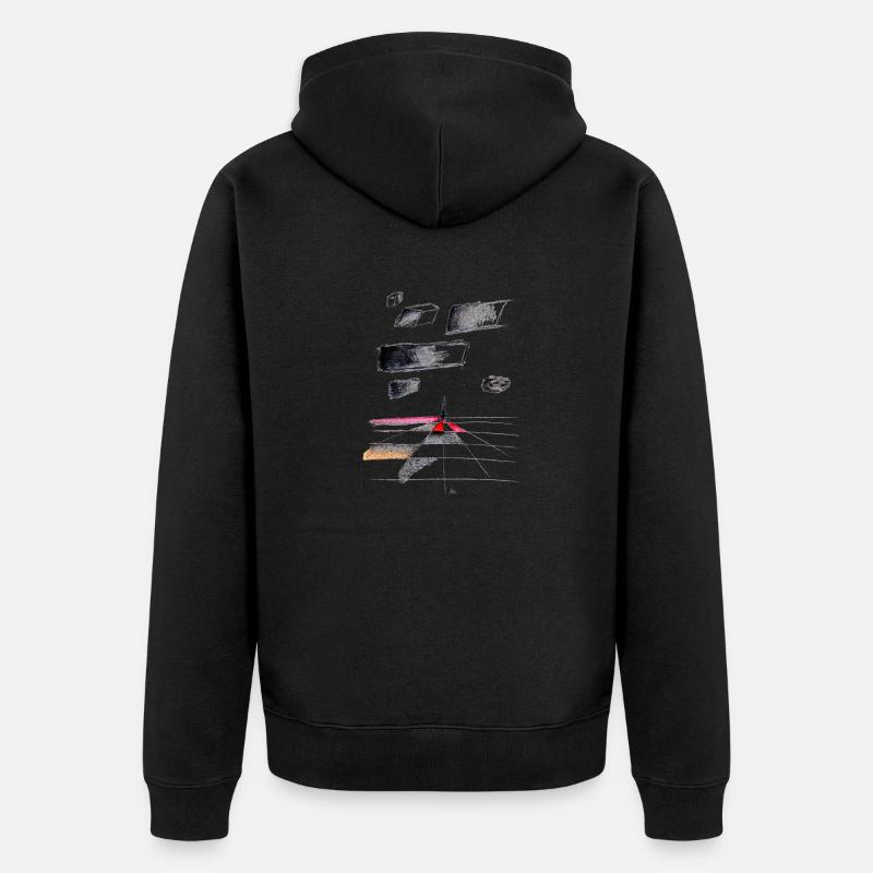 sketchbookpage for white - Unisex Premium Bio Zip Hoodie - Schwarz