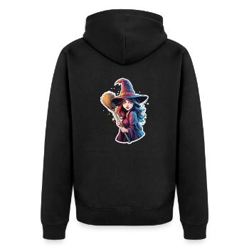 Witch / Magic / Witch Ritual / Fairy Tale / Spell - Unisex Premium Organic Zip Hoodie - black - Back - Nico (187cm)