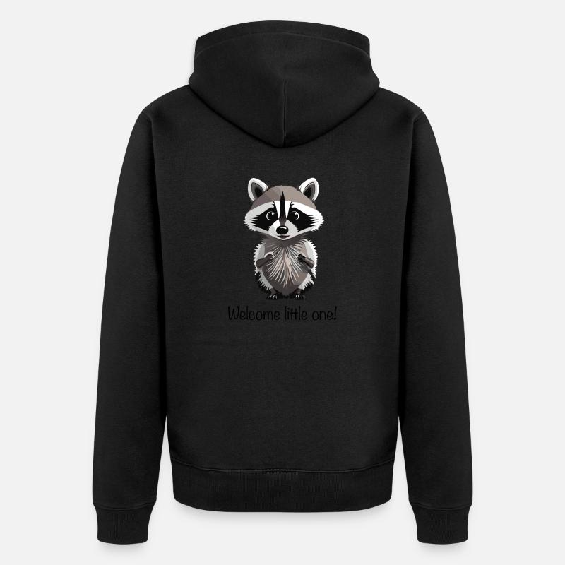 raton laveur - Veste à capuche bio Premium Unisexe - noir
