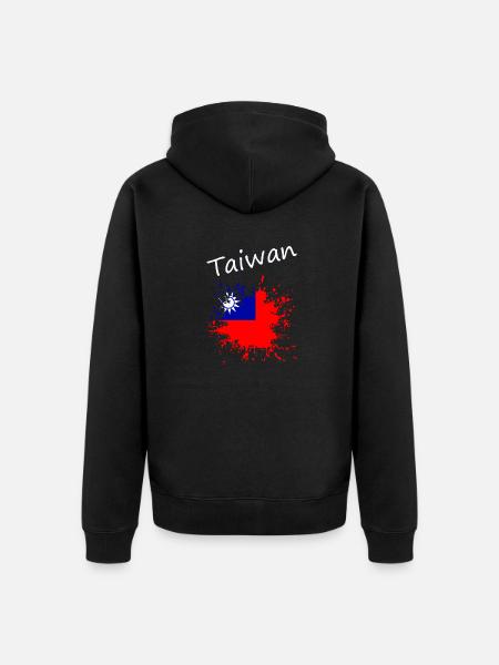 Taiwan - Unisex Premium Bio Zip Hoodie - Schwarz