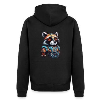 Robot Animal / AI / Mechanized Animals / Comic - Unisex Premium Organic Zip Hoodie - black - Back - Nico (187cm)