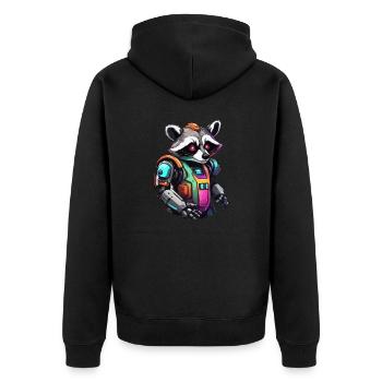 Robot Animal / AI / Mechanized Animals / Comic - Unisex Premium Organic Zip Hoodie - black - Back - Nico (187cm)