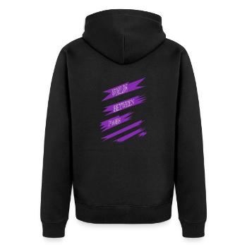 Littérature contemporaine Idée cadeau de fête heureuse - Veste à capuche bio Premium Unisexe - noir - Dos - Nico (187cm)