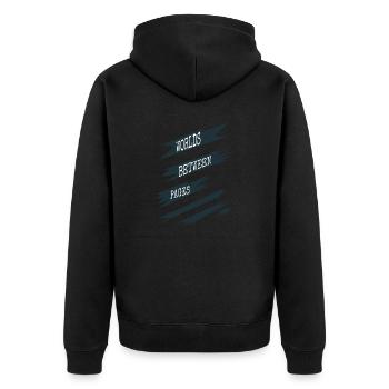 Citation de recommandations de livres Littérature contemporaine - Veste à capuche bio Premium Unisexe - noir - Dos - Nico (187cm)